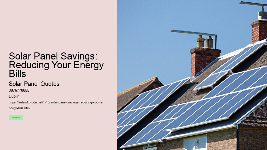 Solar Panel Savings: Reducing Your Energy Bills